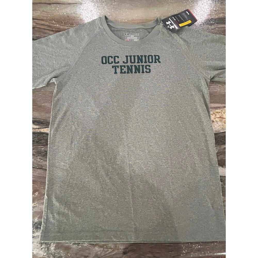 Kids OCC Junior College/Under Armour/ Athletic/Heat Gear-Gray Tee*NEW* Sz:YLarge